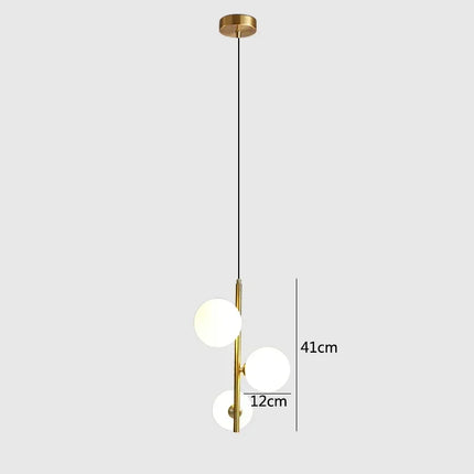 Suspension LED à bras vertical nordique diffusant une lumière chaleureuse