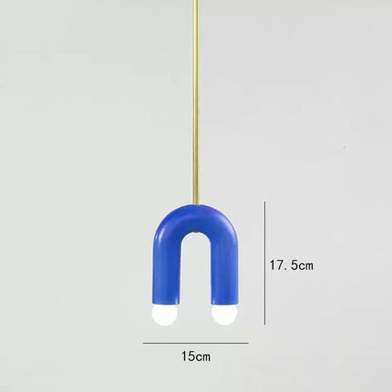 Suspension LED colorée avec ampoules E14, inspirée de l'arc-en-ciel, pour ajouter une touche artistique à votre espace.