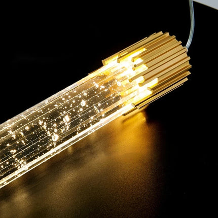 Suspension LED cristal longue nordique à deux têtes