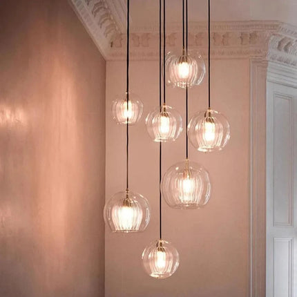 Les deux diamètres de la suspension LED double verre nordique