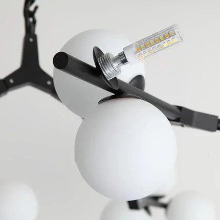 Suspension LED nordique branches d'arbre vue d'ensemble