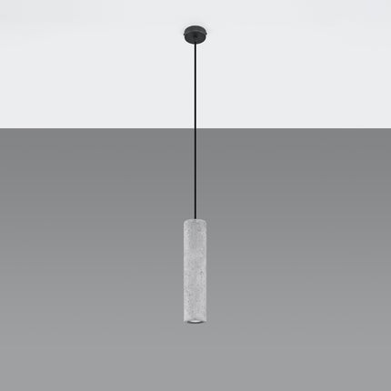 Suspension Ligne Béton 1 fixée au plafond, vue d'ensemble, éteinte