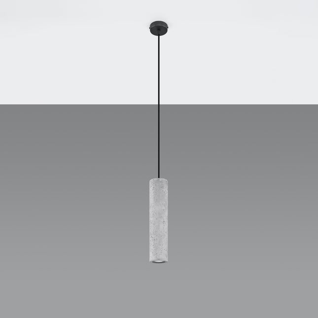 Suspension Ligne Béton 1 fixée au plafond, vue d'ensemble, éteinte