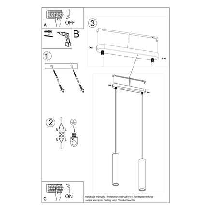 Instructions de montage de la suspension Ligne Béton 2