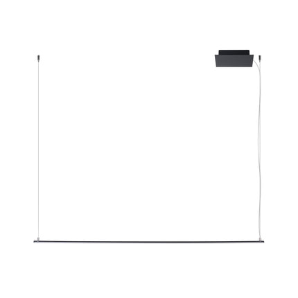Suspension Ligne Minimaliste 120 cm noire sur fond neutre, packshot