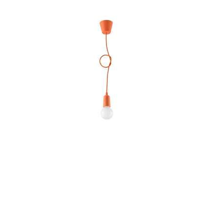 Détail de la douille et du câble orange de la suspension Ligne Pure