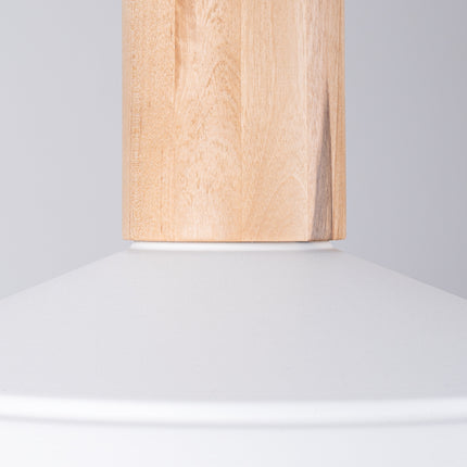 Suspension Loft Minimaliste blanche, détail de l'abat-jour vu ensemble
