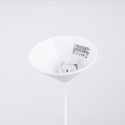 Suspension Loft Cylindrique Blanche 30 cm, détail du culot et du câble