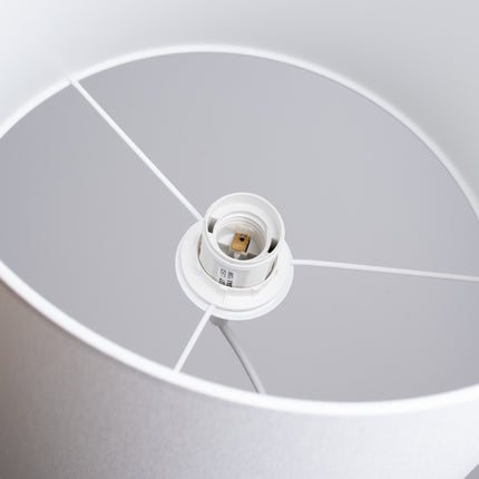 Suspension Loft Cylindrique Blanche 30 cm, détail du tissu de l'abat-jour