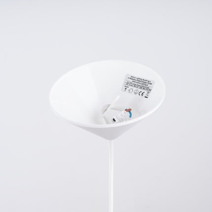 Suspension Loft Cylindrique Blanche 40 cm, détail du culot et du câble