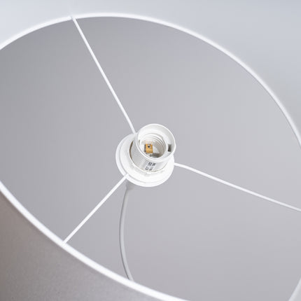 Suspension Loft Cylindrique Blanche 40 cm, détail du tissu de l'abat-jour