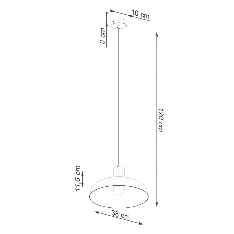Dimensions Lámpara colgante minimalista blanca Luminis