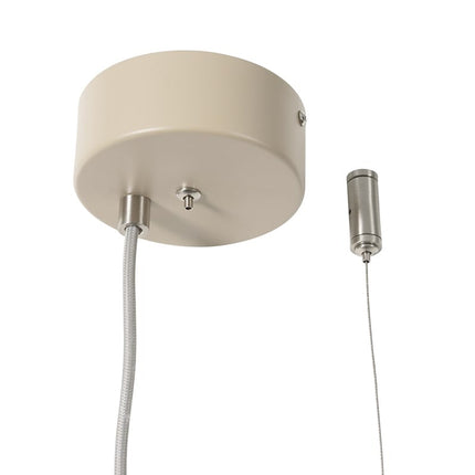 Rosace de plafond et fixation de la suspension Marseille sable en aluminium