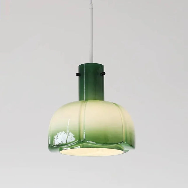 Suspension médiévale en verre coloré au design artisanal
