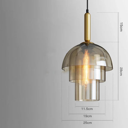 Cotes de la suspension méduse 3 couches, étages de 25, 19 et 11,5 cm de diamètre