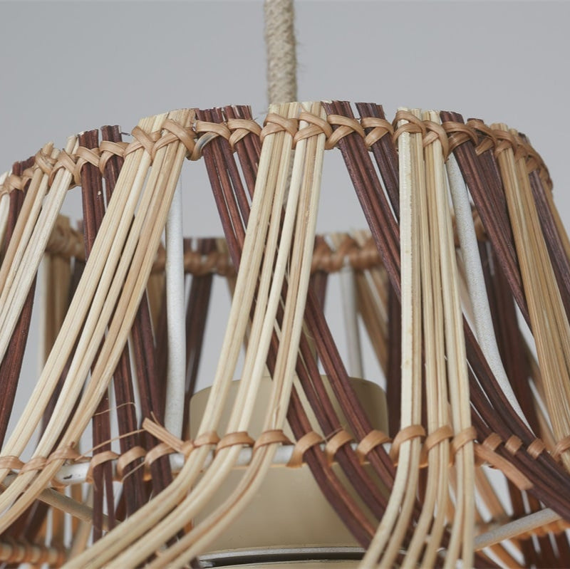 Dimensions Suspension Mendoza Bambou Tressé Naturel et Brun 40 cm