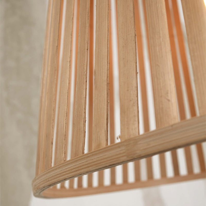 Dimensions Merapi Natural Bamboo Flared Pendant Light 40 cm