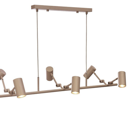 Vue générale de la suspension Montreux 6 bras fer sable allumée