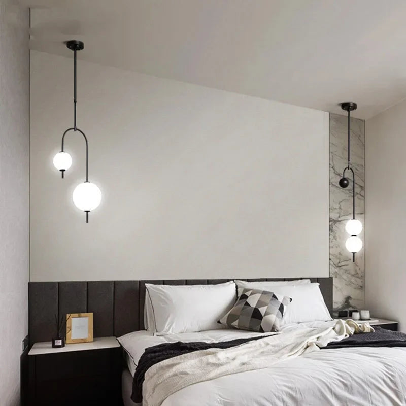 Dimensions Nordic LED Glass Ball Pendant Light