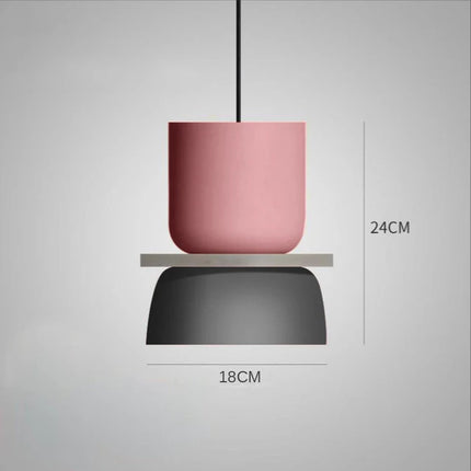 Suspension nordique colorée format compact en acrylique et métal