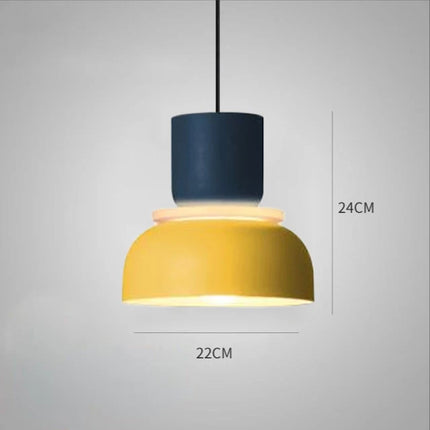 Suspension nordique colorée format moyen en acrylique et métal