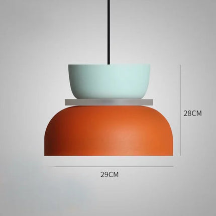 Grande suspension nordique colorée en acrylique et métal