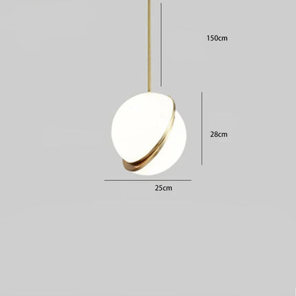 Suspension nordique double demi-sphère LED créant une ambiance chaleureuse