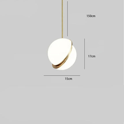 Suspension nordique double demi-sphère LED au-dessus d'un bureau