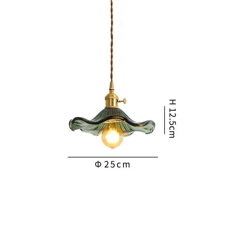 Dimensions Suspension Nordique Fleur Verre Coloré