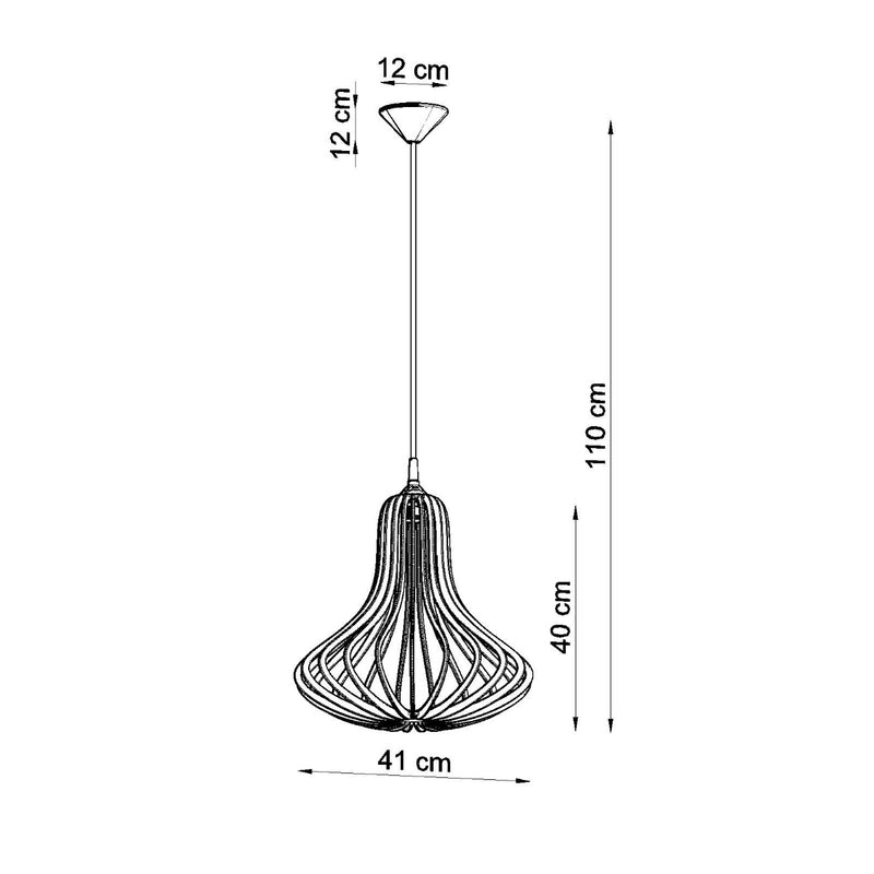Dimensions Lámpara colgante de madera Onda