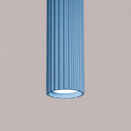 Suspension Oslo 1 cylindre bleu azur, vue de détail
