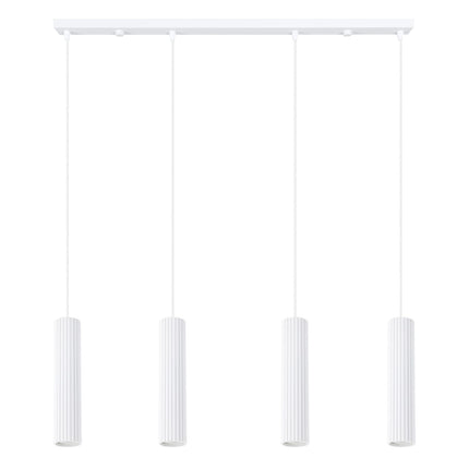 Suspension Oslo 4 cylindres en ligne blanc, packshot sur fond blanc