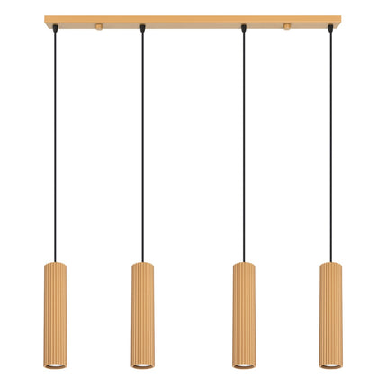 Suspension Oslo 4 cylindres en ligne or, packshot sur fond blanc