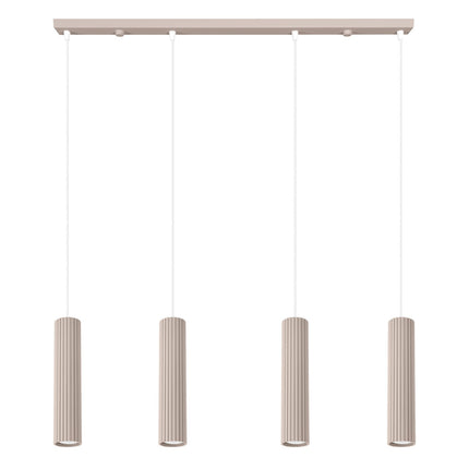 Suspension Oslo 4 cylindres en ligne taupe, packshot sur fond blanc