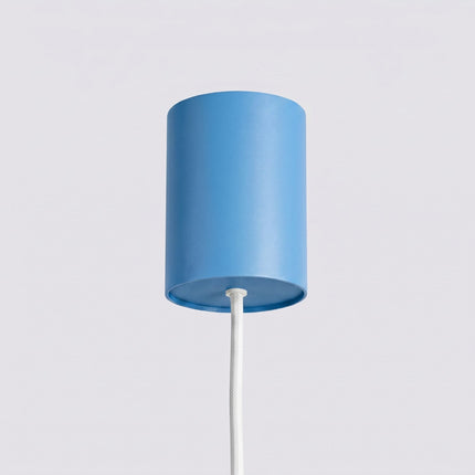 Suspension Oslo poutre 4 cylindres 122 cm bleu ciel, mécanisme et platine de montage