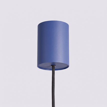 Suspension Oslo poutre 4 cylindres 122 cm bleu outremer, mécanisme et platine de montage