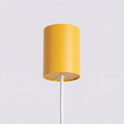 Suspension Oslo poutre 4 cylindres 122 cm jaune ambré, mécanisme et platine de montage