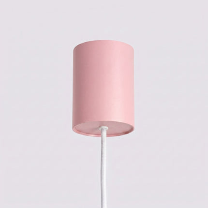 Suspension Oslo poutre 4 cylindres 122 cm rose poudré, mécanisme et platine de montage