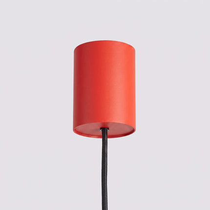 Suspension Oslo poutre 4 cylindres 122 cm rouge vif, mécanisme et platine de montage