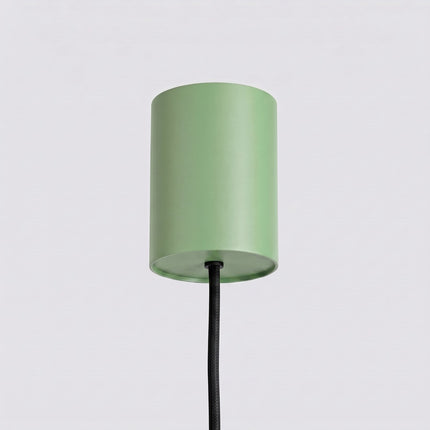 Suspension Oslo poutre 4 cylindres 122 cm vert sauge, mécanisme et platine de montage