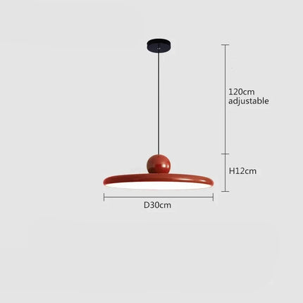 Suspension plate nordique coloris rouge