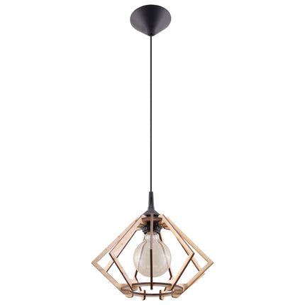 Suspension Pompelmo en bois naturel sur fond neutre