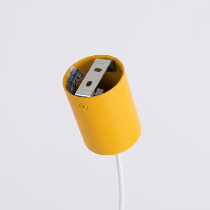 Suspension poutre 4 spots Aura jaune ambré, détail de la fixation