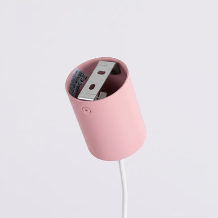 Suspension poutre 4 spots Aura rose poudré, détail de la fixation