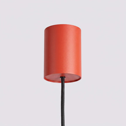 Suspension poutre 4 spots Aura rouge vif, mécanisme de montage