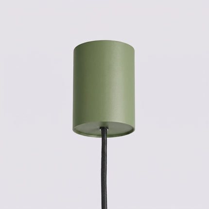 Suspension poutre 4 spots Aura vert olive, mécanisme de montage