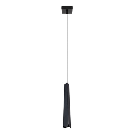 Suspension Prisme Moderne 1 Noire, vue d'ensemble sur fond blanc