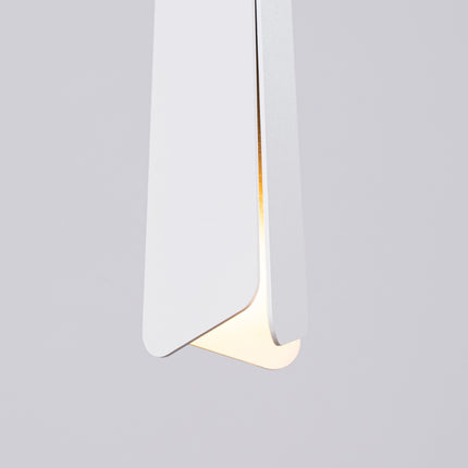 Suspension Prisme Moderne 3 en Ligne Blanche, détail de l'assemblage