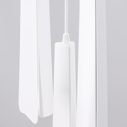 Suspension Prisme Moderne 3 Ronde Blanche, détail du système d'accroche