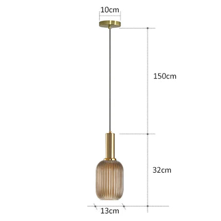 Suspension rétro en verre coloré, idéale pour illuminer un salon et créer une ambiance vintage et sophistiquée.